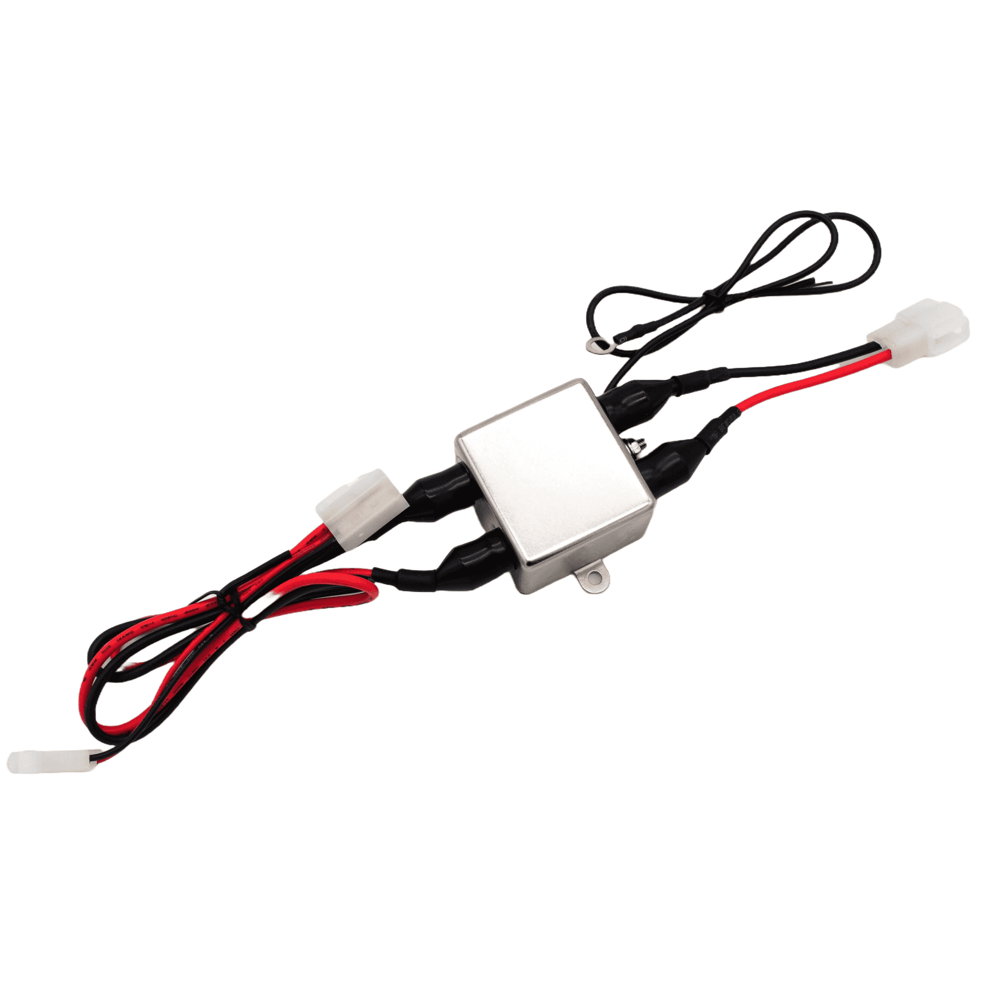 DC Inline Alternator Noise Filter with OEM Style Connectors for VHF/UHF Mobile Radios