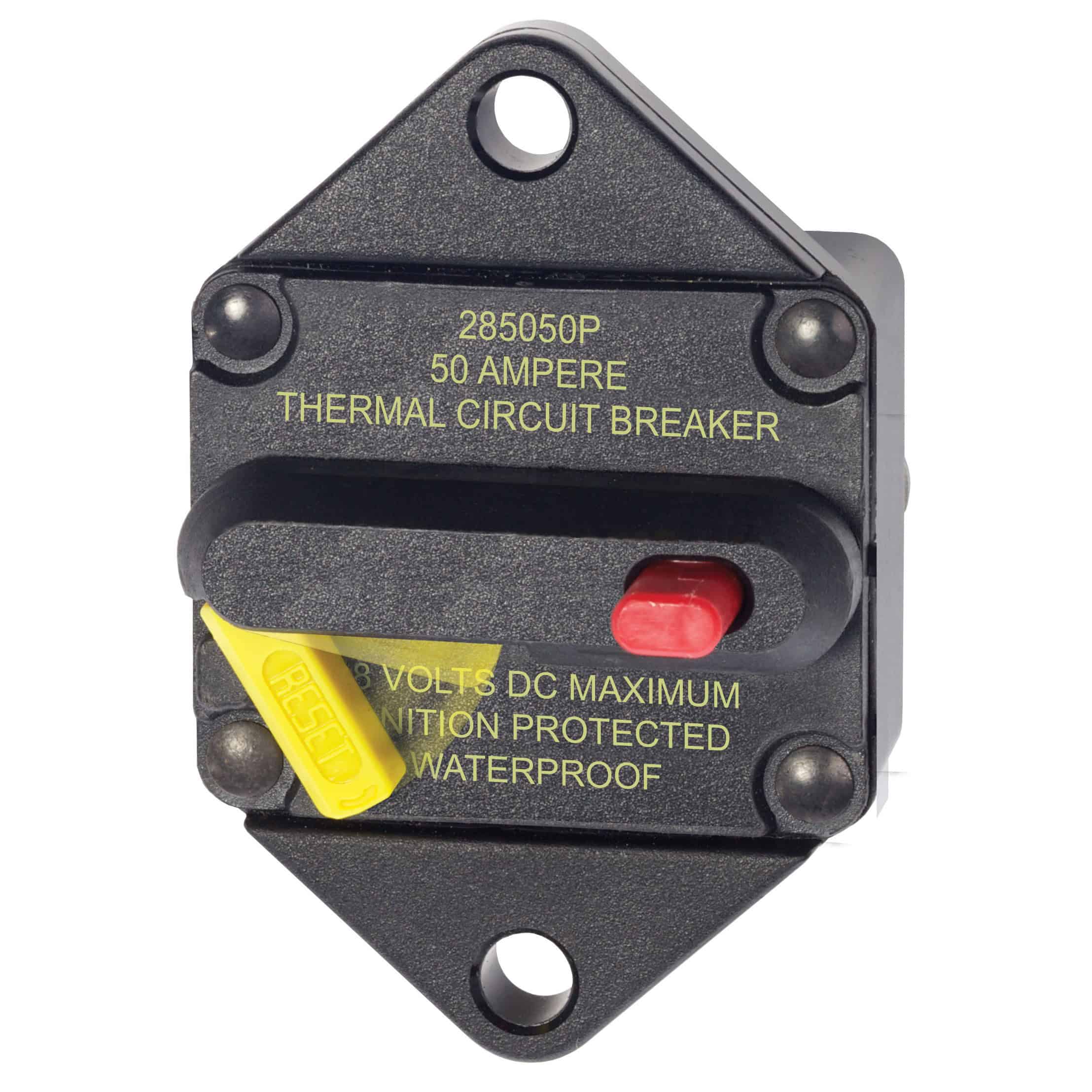 Eaton Bussmann 285 Series Hi-Amp Panel Mount Circuit Breaker 50A