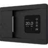 Digital voltage monitor for 12V systems with display and control buttons.