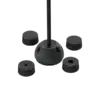 Wireless microphone system with four microphone capsules and stand.
