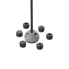 Magnetic mount antenna for 12V power applications, ideal for vehicle and outdoor communication setup.